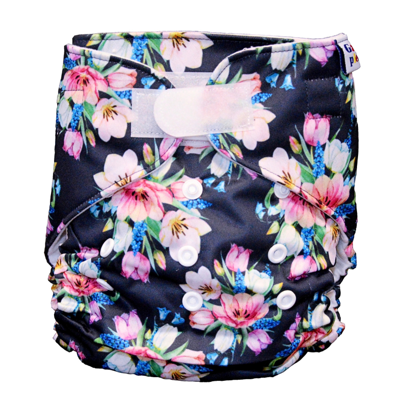 GaGa's pleny Látková plena AIO Květy na suchý zip GaGa's pleny