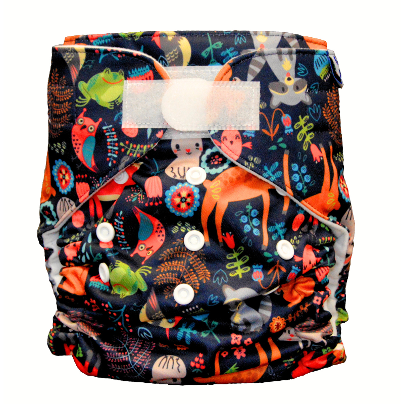 GaGa's pleny Látková plena AIO Lesní svět na suchý zip GaGa's pleny