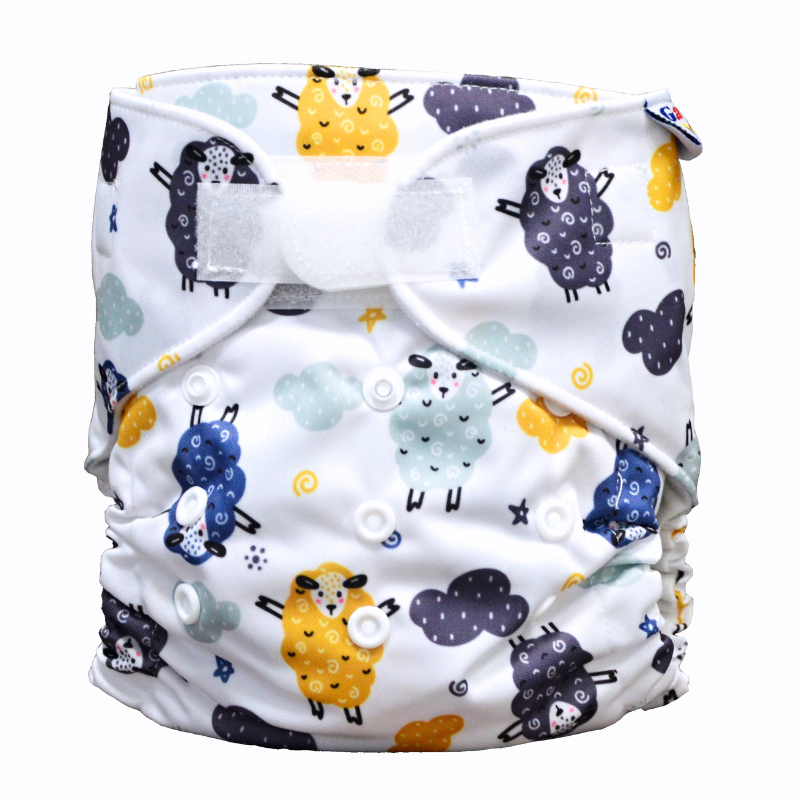 GaGa's pleny Látková plena AIO Ovečky na suchý zip GaGa's pleny