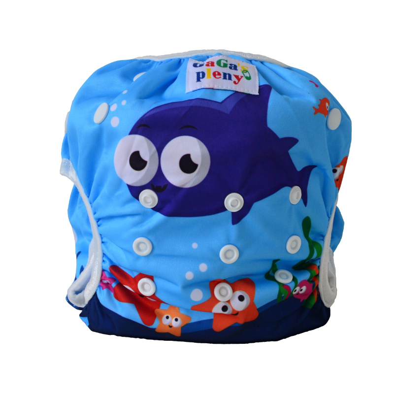 GaGa's pleny Plenkové plavky pro děti Žralok XL GaGa's pleny