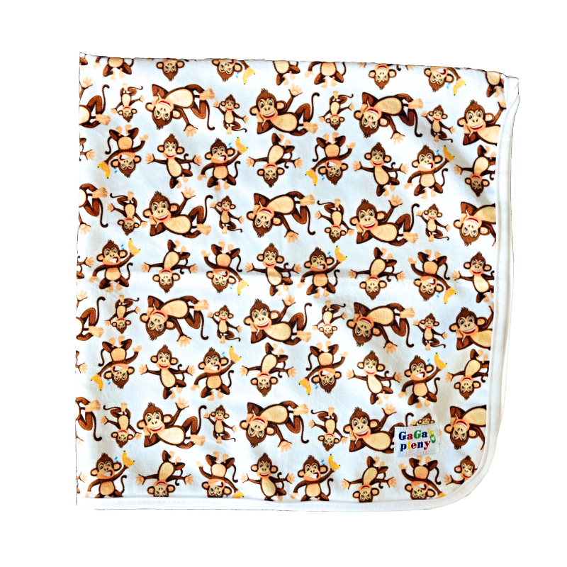 GaGa's pleny Přebalovací podložka Hnědá opice minky GaGa's pleny