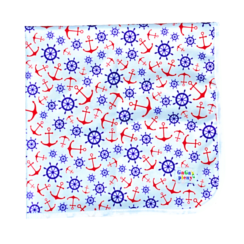 GaGa's pleny Přebalovací podložka Kotvy červené GaGa's pleny