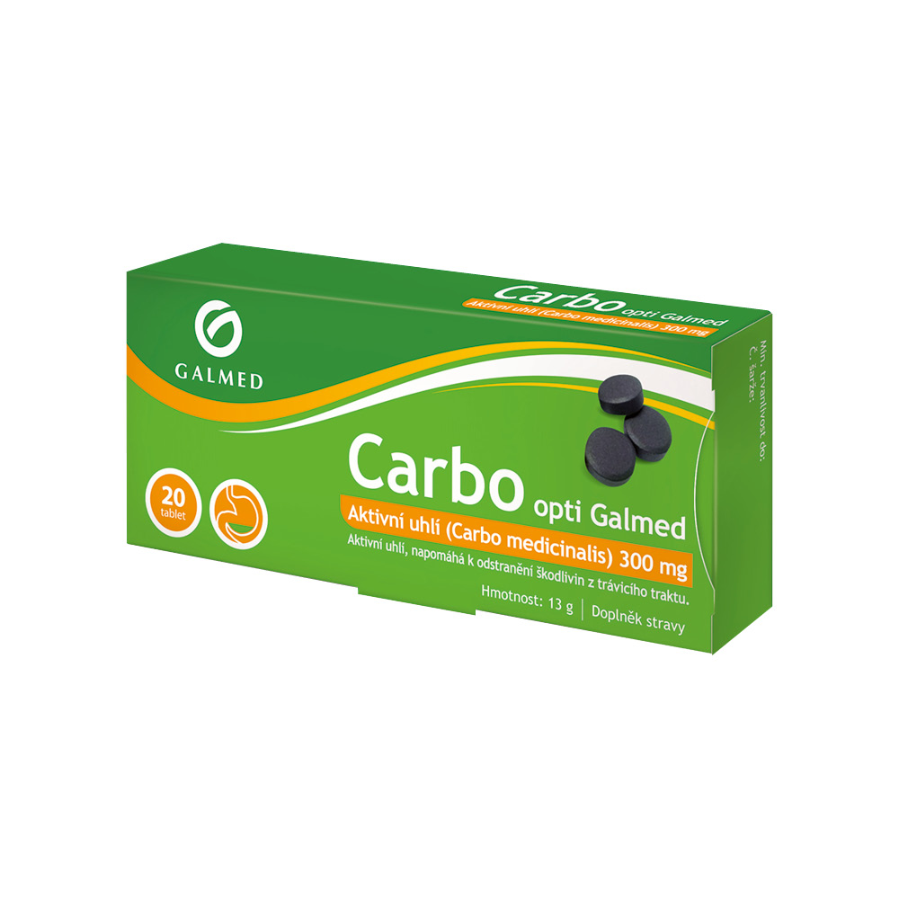 Galmed Carbo medicinalis Opti 300 mg 20 tablet Galmed