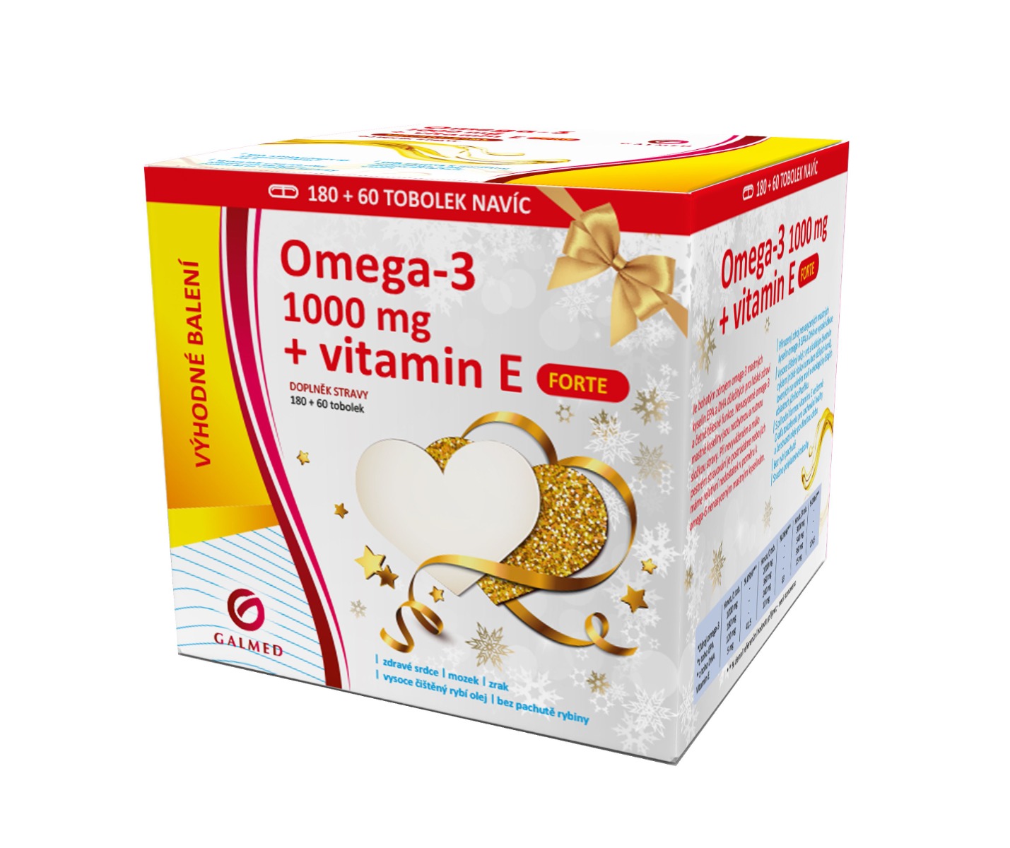 Galmed Omega-3 Forte 1000 mg + vitamin E 180+60 tobolek Galmed