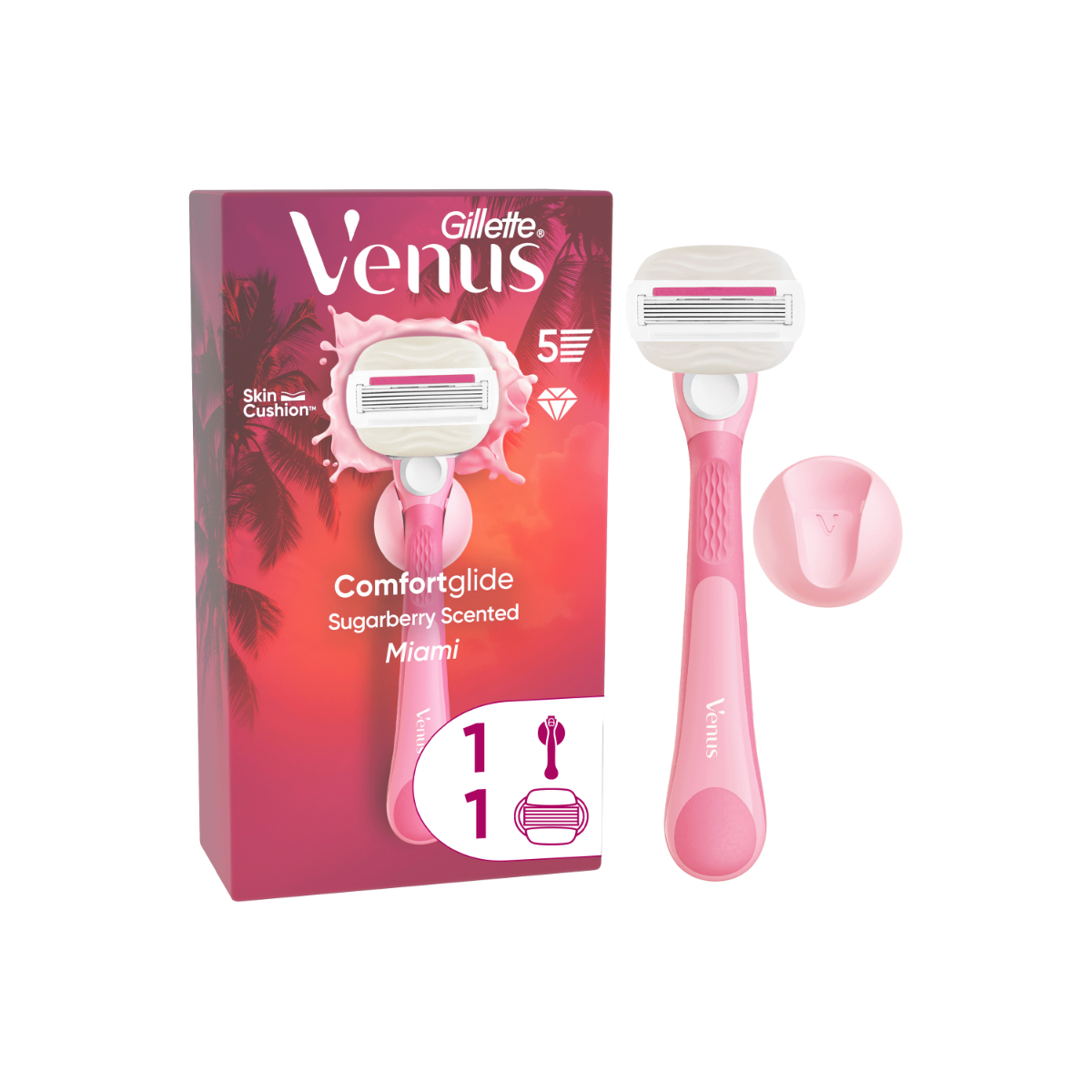 Gillette Venus ComfortGlide Miami holicí strojek + 1 náhradní hlavice Gillette