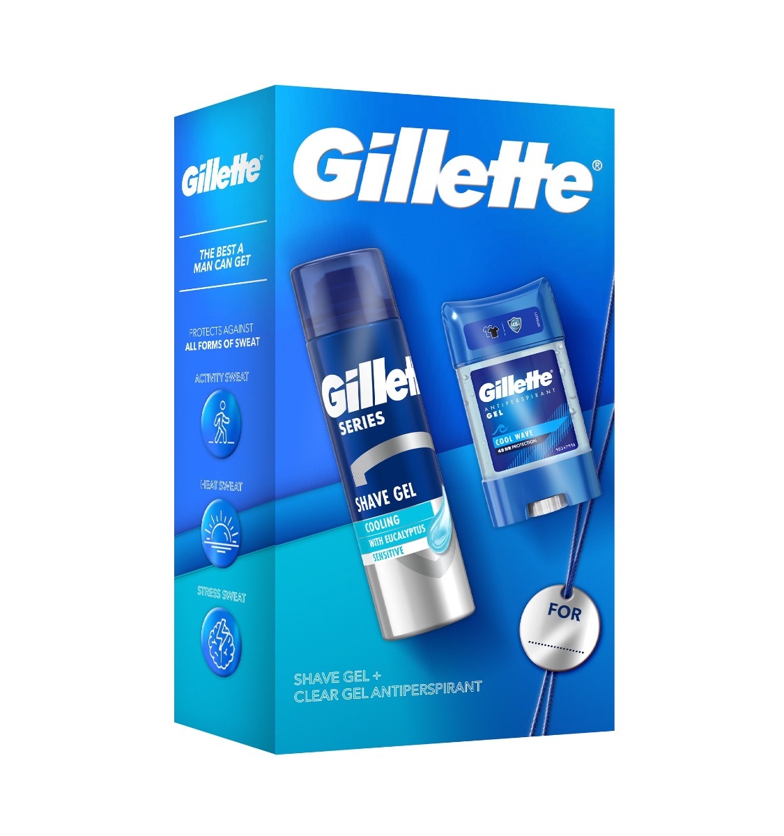 Gillette Xmass sada gelový antiperspirant a gel na holení 70 ml + 200 ml Gillette