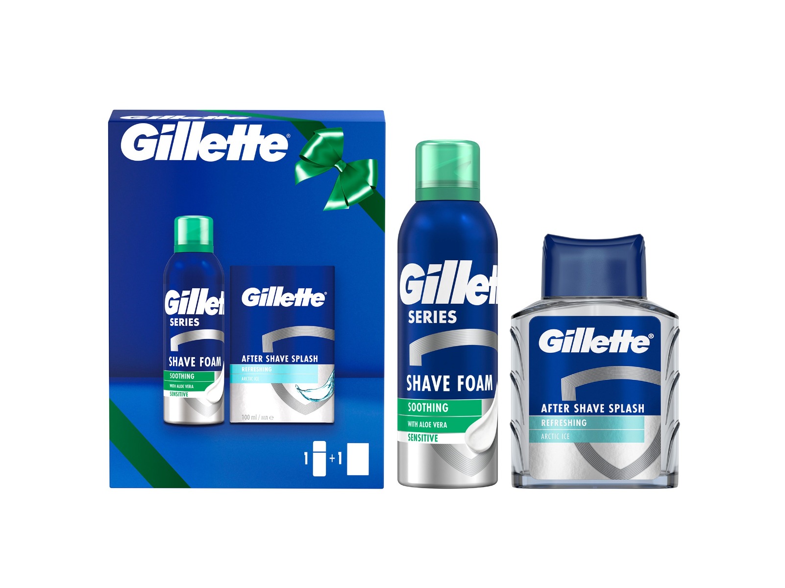 Gillette Xmass sada pěna na holení a voda po holení 200 ml + 100 ml Gillette