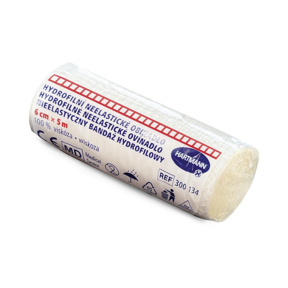 Hartmann Hydrofilní neelastické obinadlo 6 cm x 5 m 1 ks Hartmann