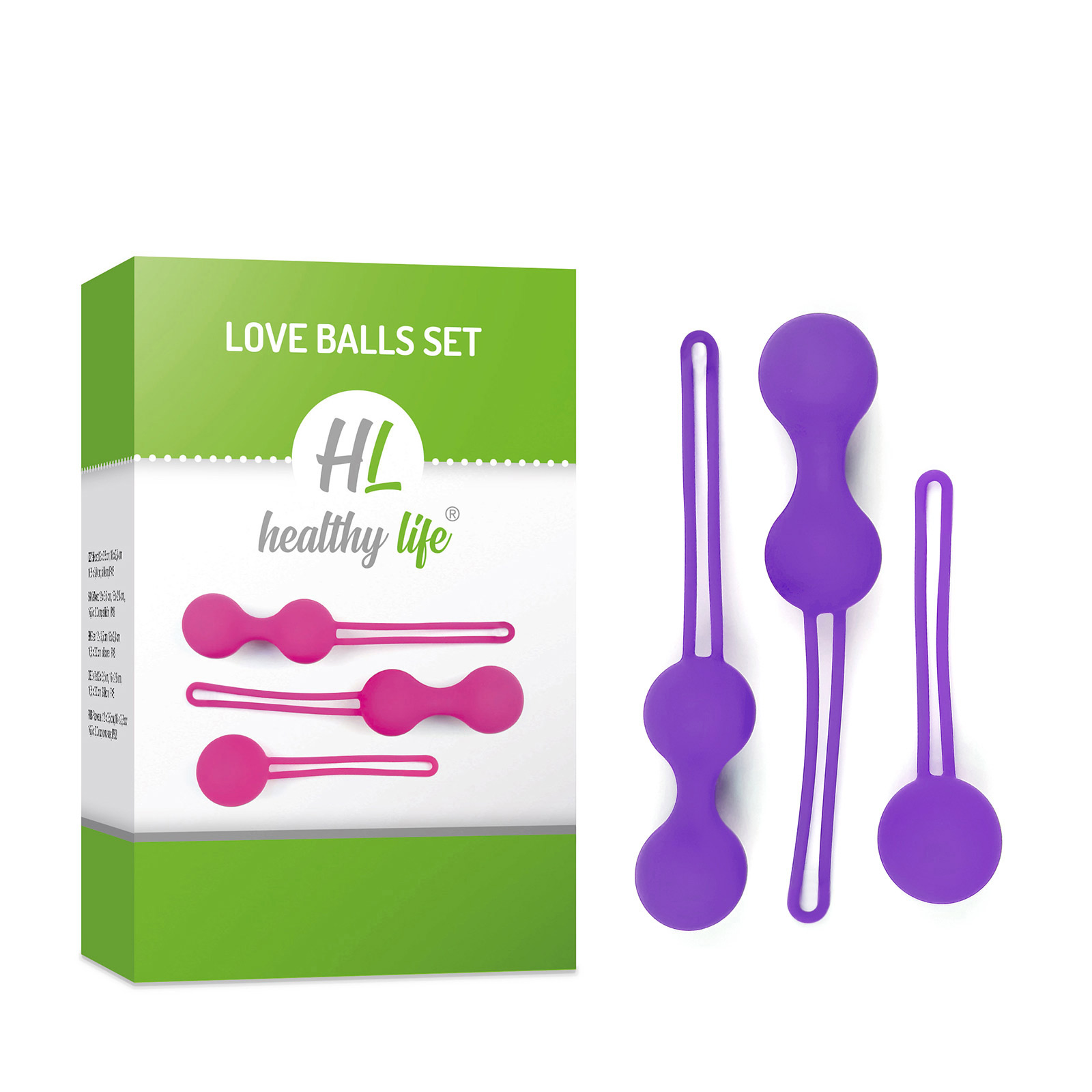 Healthy life Venušiny kuličky set - Euphoria bordo Healthy life