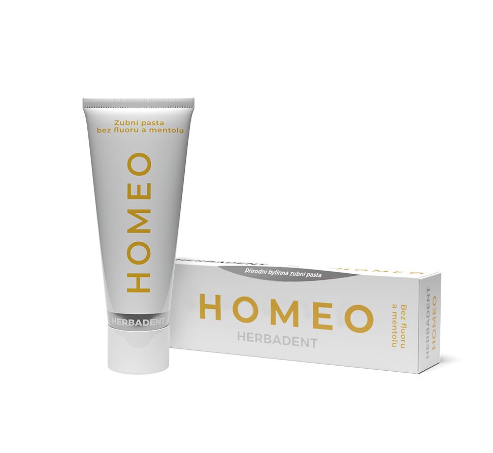 Herbadent Homeo bylinná zubní pasta bez fluoru a mentolu 75 g Herbadent