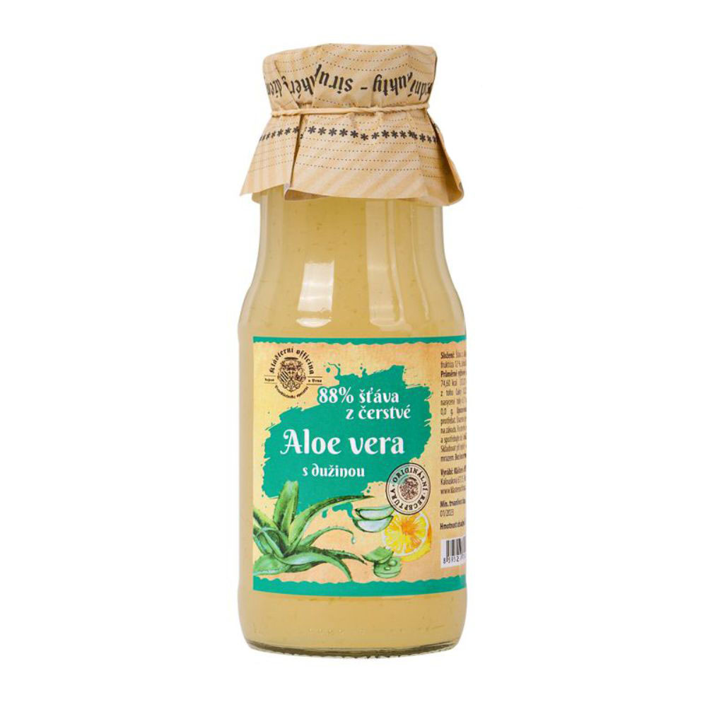 Klášterní officína Šťáva z čerstvé aloe vera s citrónem 300 g Klášterní officína