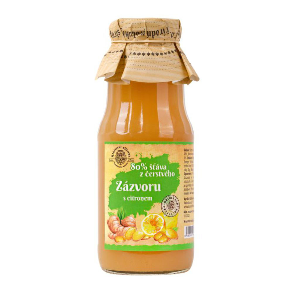 Klášterní officína Šťáva z čerstvého zázvoru s citronem 300 g Klášterní officína