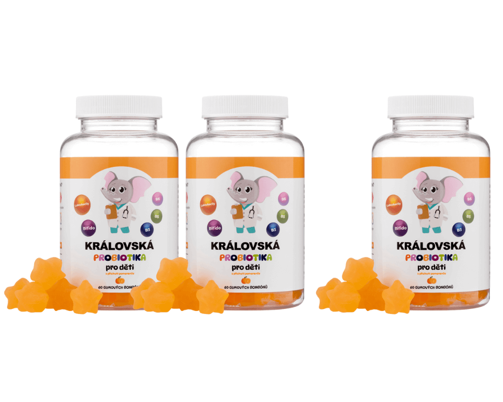Království zdraví 2+1 ZDARMA Královská Probiotika pro děti ve formě gumových bonbónů Království zdraví