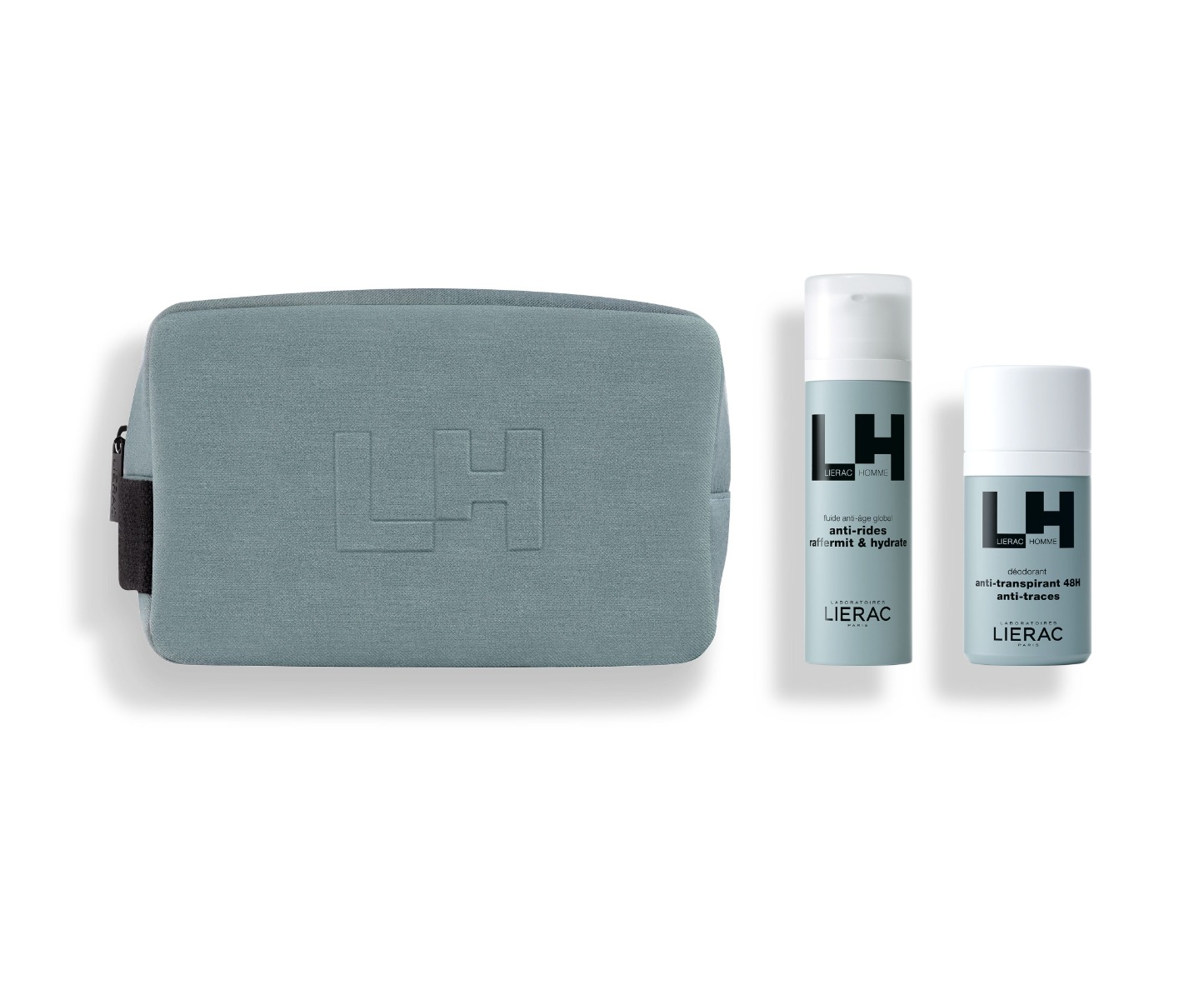 Lierac Homme Pleťový fluid a antiperspirant kosmetická sada pro muže 3 ks Lierac
