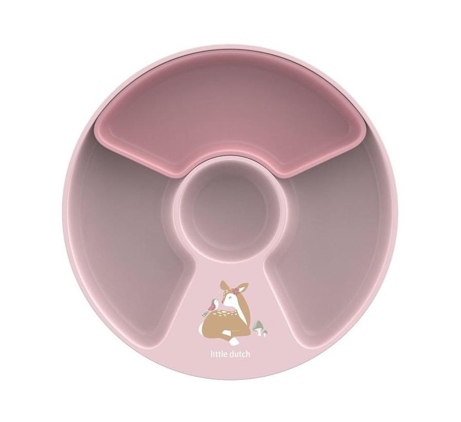 Little Dutch Fairy Garden Dětský talíř dělený 1 ks Little Dutch