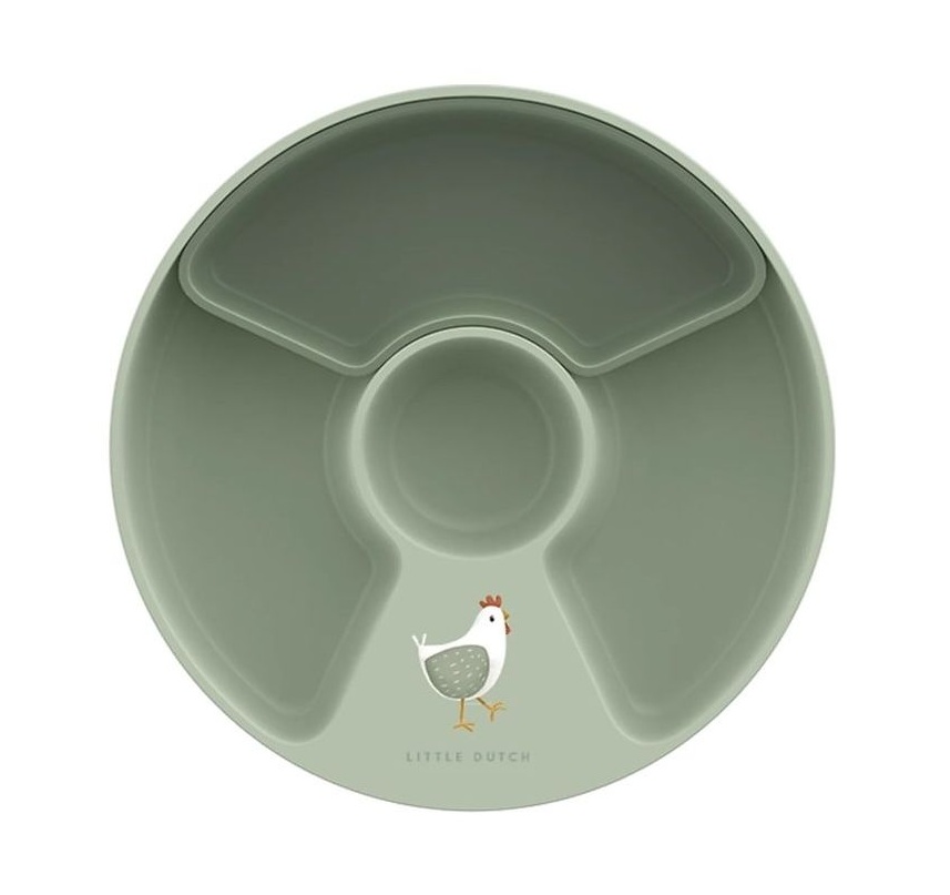 Little Dutch Farma Dětský talíř dělený 1 ks Little Dutch