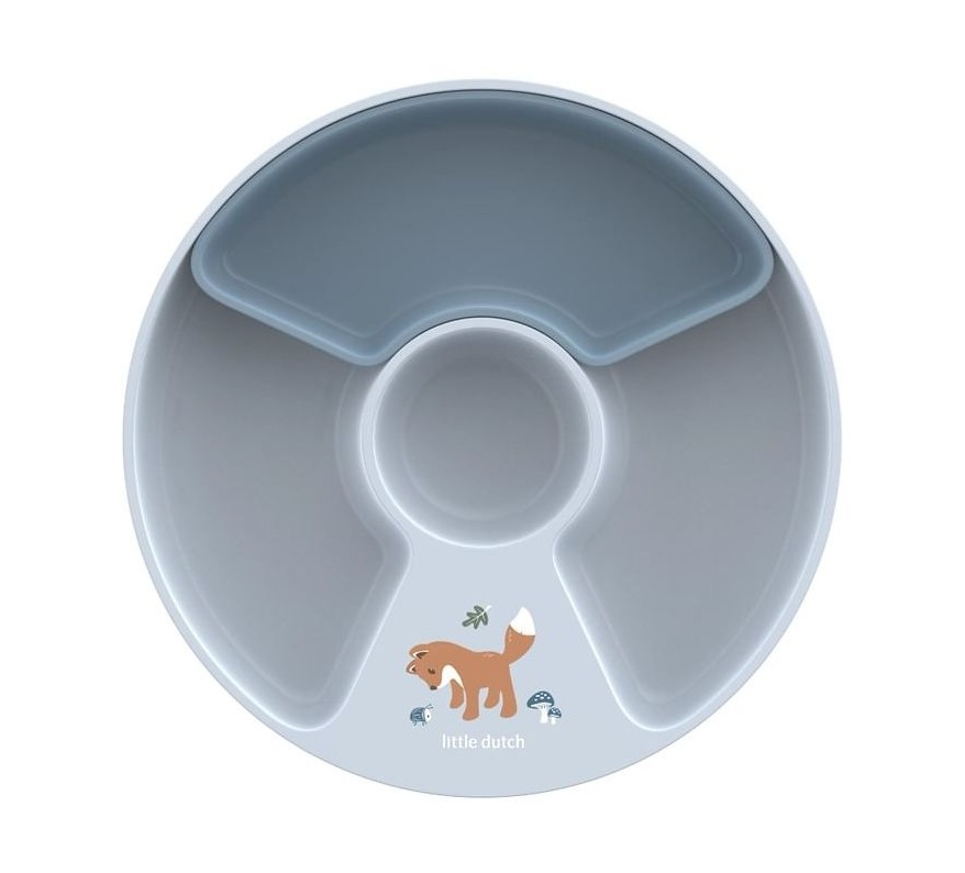 Little Dutch Forest Friends Dětský talíř dělený 1 ks Little Dutch