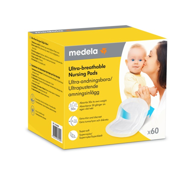 Medela Prsní vložky jednorázové ultra prodyšné 60 ks Medela