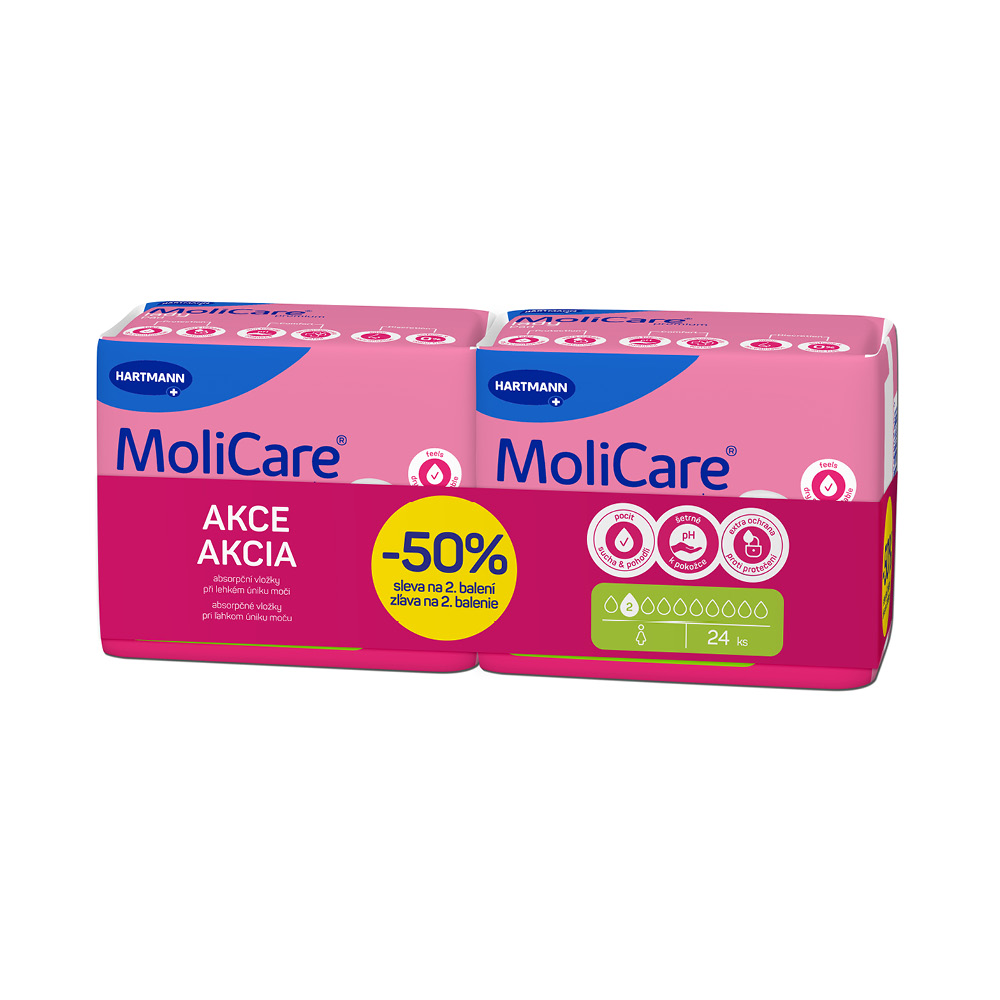 MoliCare Lady Pad 2 kapky inkontinenční vložky 2x12 ks MoliCare