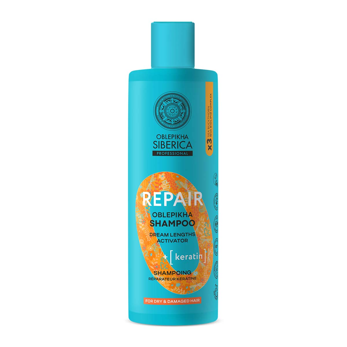 Natura Siberica Oblepikha Repair Šampon s keratinem 400 ml Natura Siberica