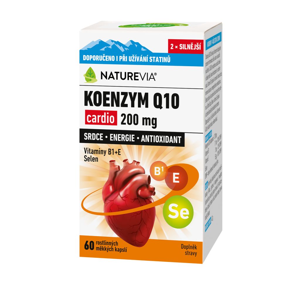 NatureVia Koenzym Q10 cardio 200 mg 60 kapslí NatureVia