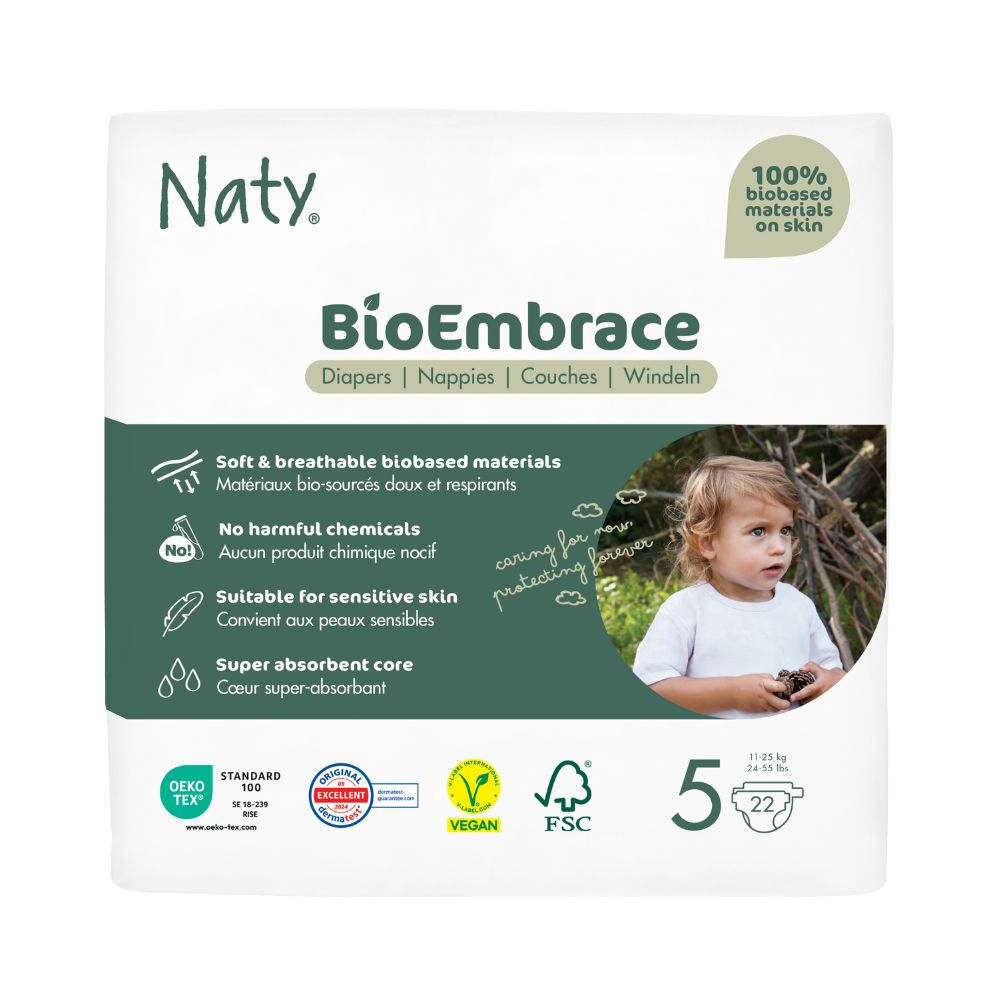 Naty BioEmbrace Junior 11–25 kg dětské plenky 22 ks Naty