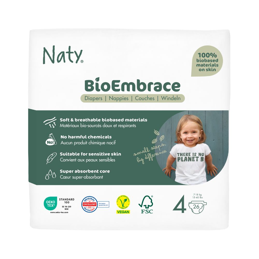 Naty BioEmbrace Maxi 7–18 kg dětské plenky 26 ks Naty