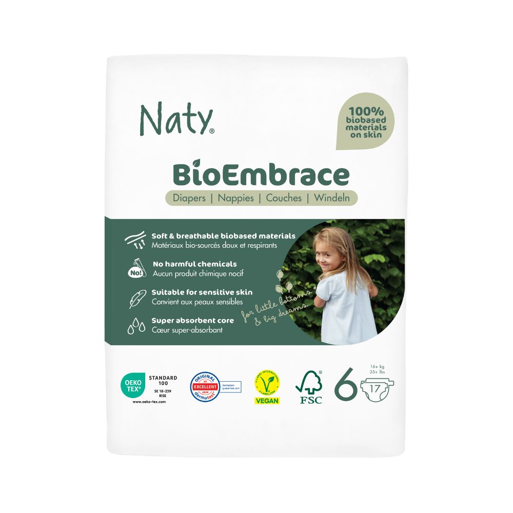 Naty BioEmbrace XL 16+ kg dětské plenky 17 ks Naty