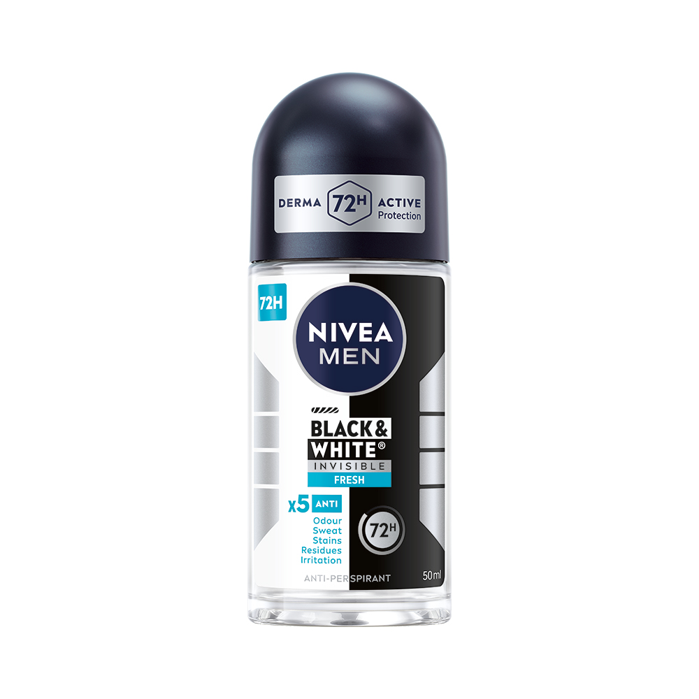 Nivea Men Black&White Invisible Fresh kuličkový antiperspirant 50 ml Nivea
