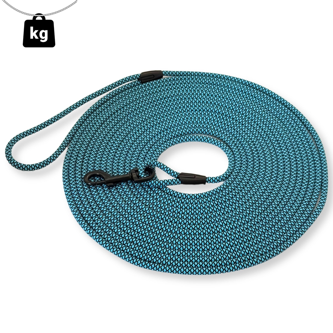 PafDog® Extra pevné stopovací vodítko 6mm - tyrkysovo-černá 12311/10 PafDog