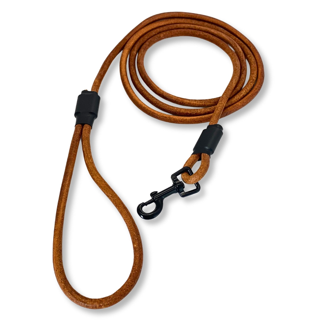 PafDog® Kožené kulaté klasické vodítko 8mm