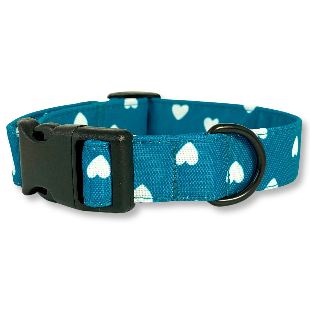 PafDog® Obojek pro psy LÁSKA - tyrkysový se srdíčky PAF-525 PafDog