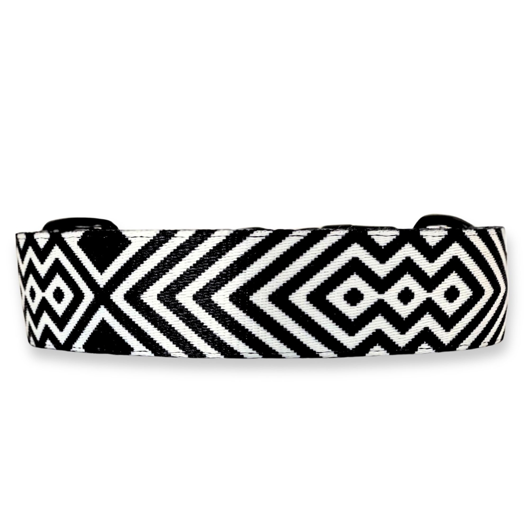 PafDog® Široký obojek pro psy černo-bílý 3