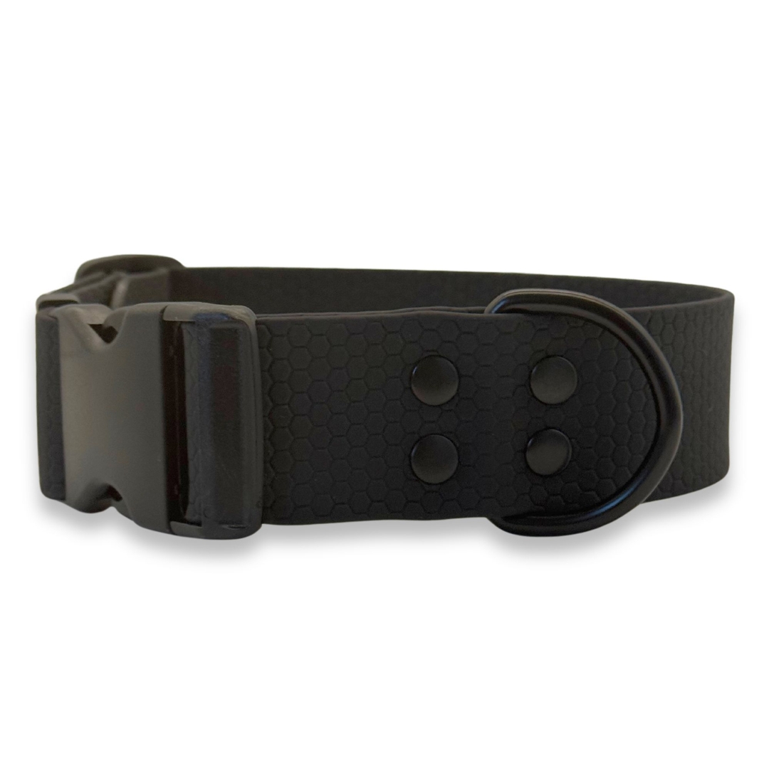 PafDog® Široký voděodolný nastavitelný obojek pro psy HEXA černý - šířka 4 cm PAF-977 PafDog