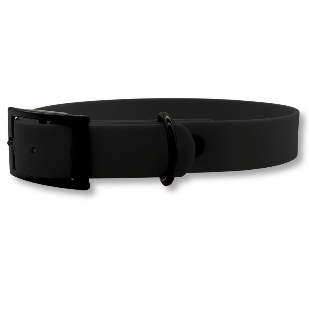 PafDog® Voděodolný gumový obojek pro psy ČERNÝ - šířka 2