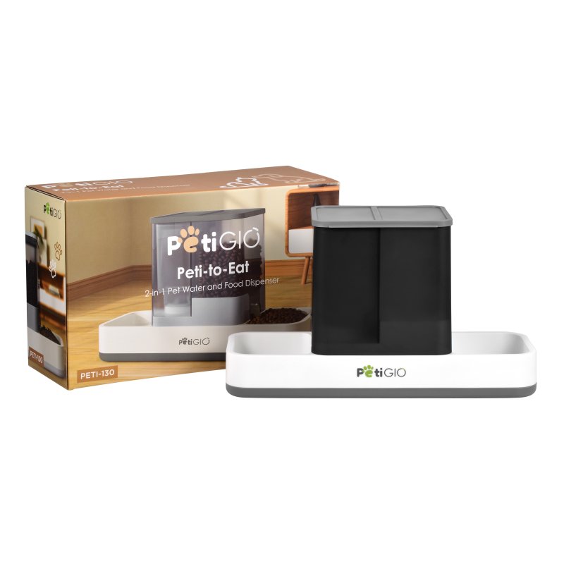 PetiGIO peti-to-Eat dávkovač vody a krmiva pro domácí mazlíčky 2v1 PetiGIO