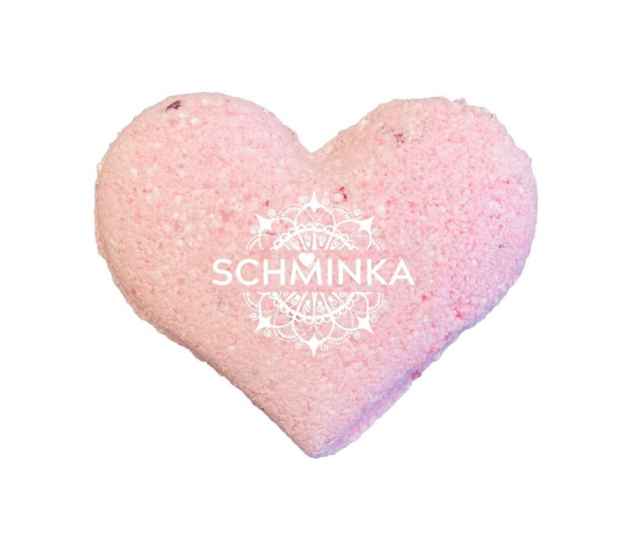 Schminka Šumivé máslové srdíčko do koupele Růže 45 g Schminka