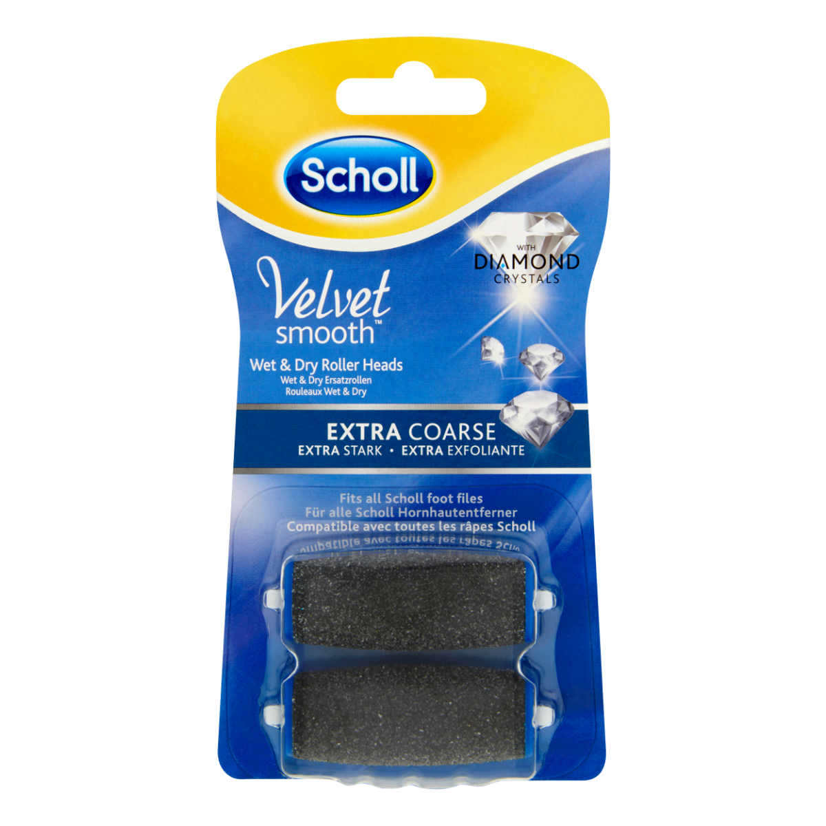 Scholl Expertcare Velvet Smooth Wet & Dry extra stark náhradní hlavice 2 ks Scholl
