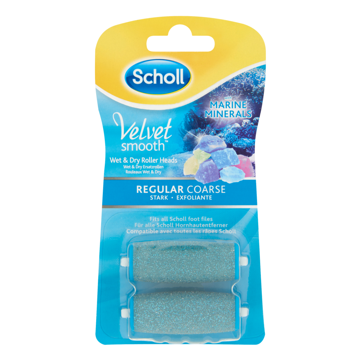 Scholl Expertcare Velvet Smooth Wet & Dry regular stark náhradní hlavice 2 ks Scholl
