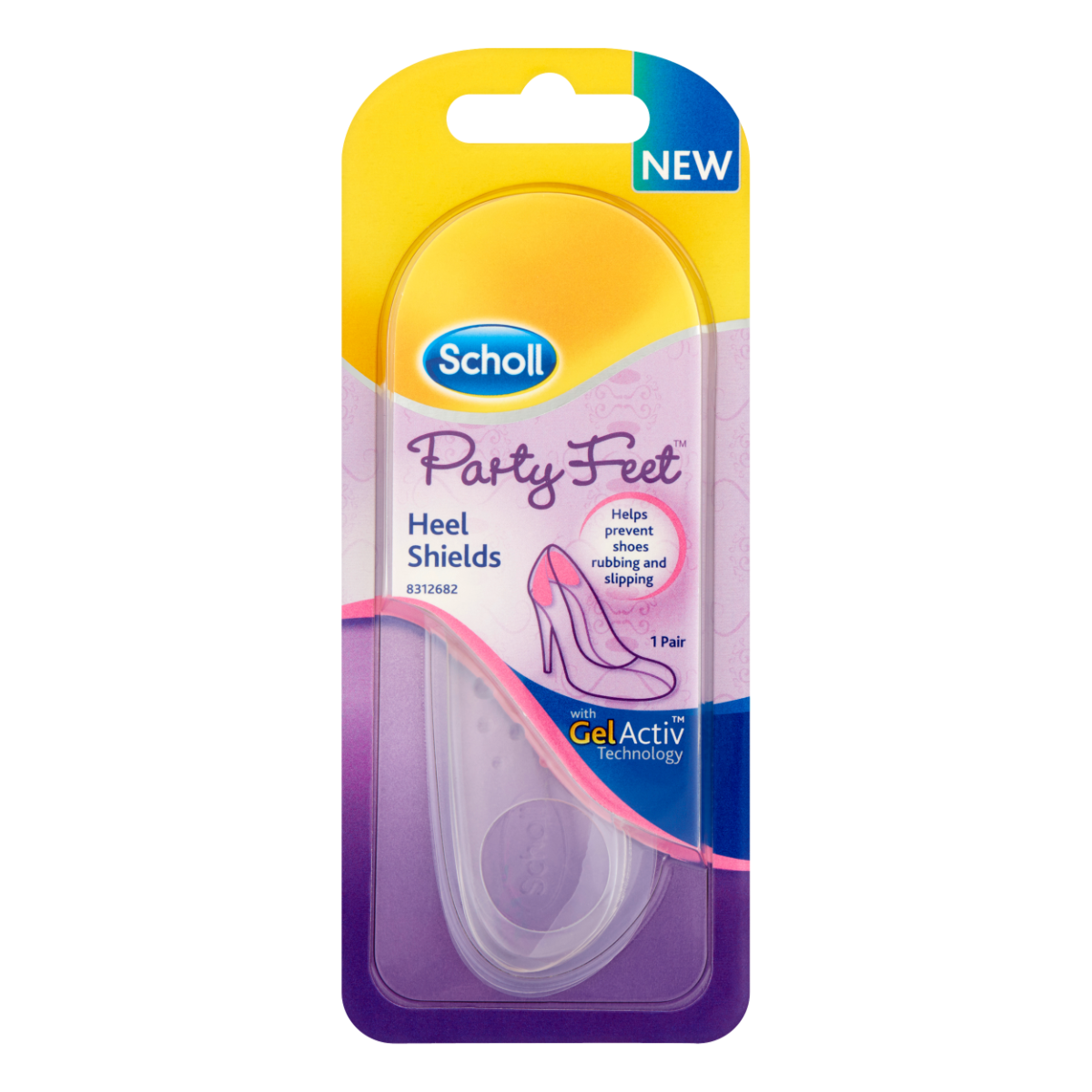 Scholl Party Feet gelové polštářky do obuvi na ochranu paty 1 pár Scholl