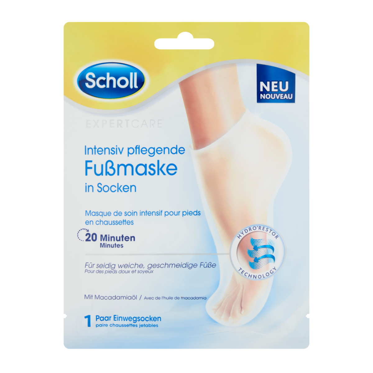 Scholl PediMask™ Nutriente Macadamia maska na chodidla 1 pár Scholl