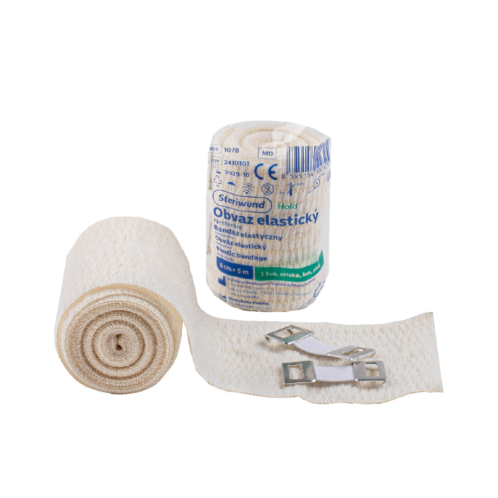 Steriwund Obvaz elastický nesterilní 6 cm x 5 m 1 ks Steriwund