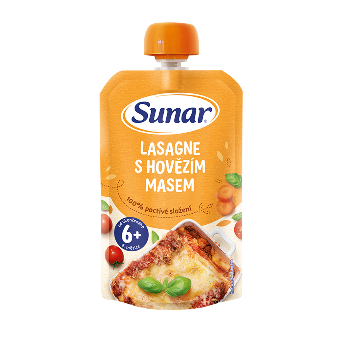 Sunar Příkrm Lasagne s hovězím masem 6m+ kapsička 120 g Sunar