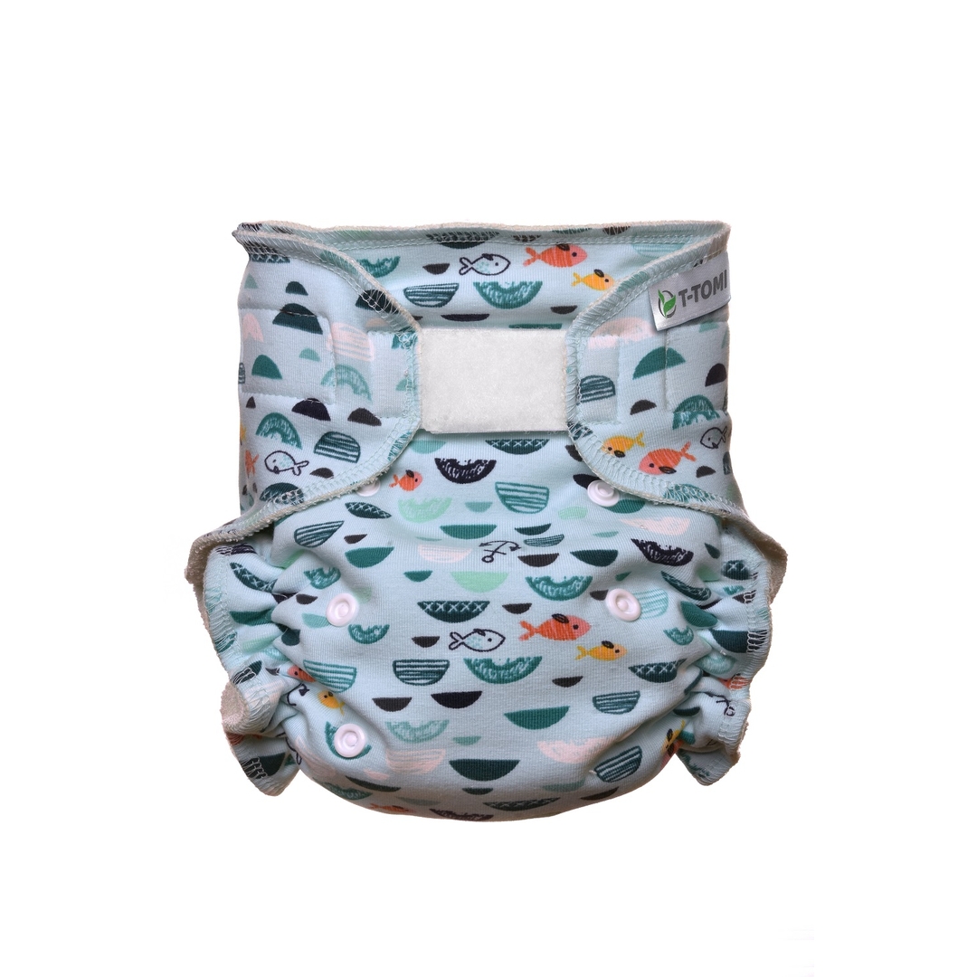 T-tomi Kalhotková plena - přebalovací set suchý zip Green Sea T-tomi
