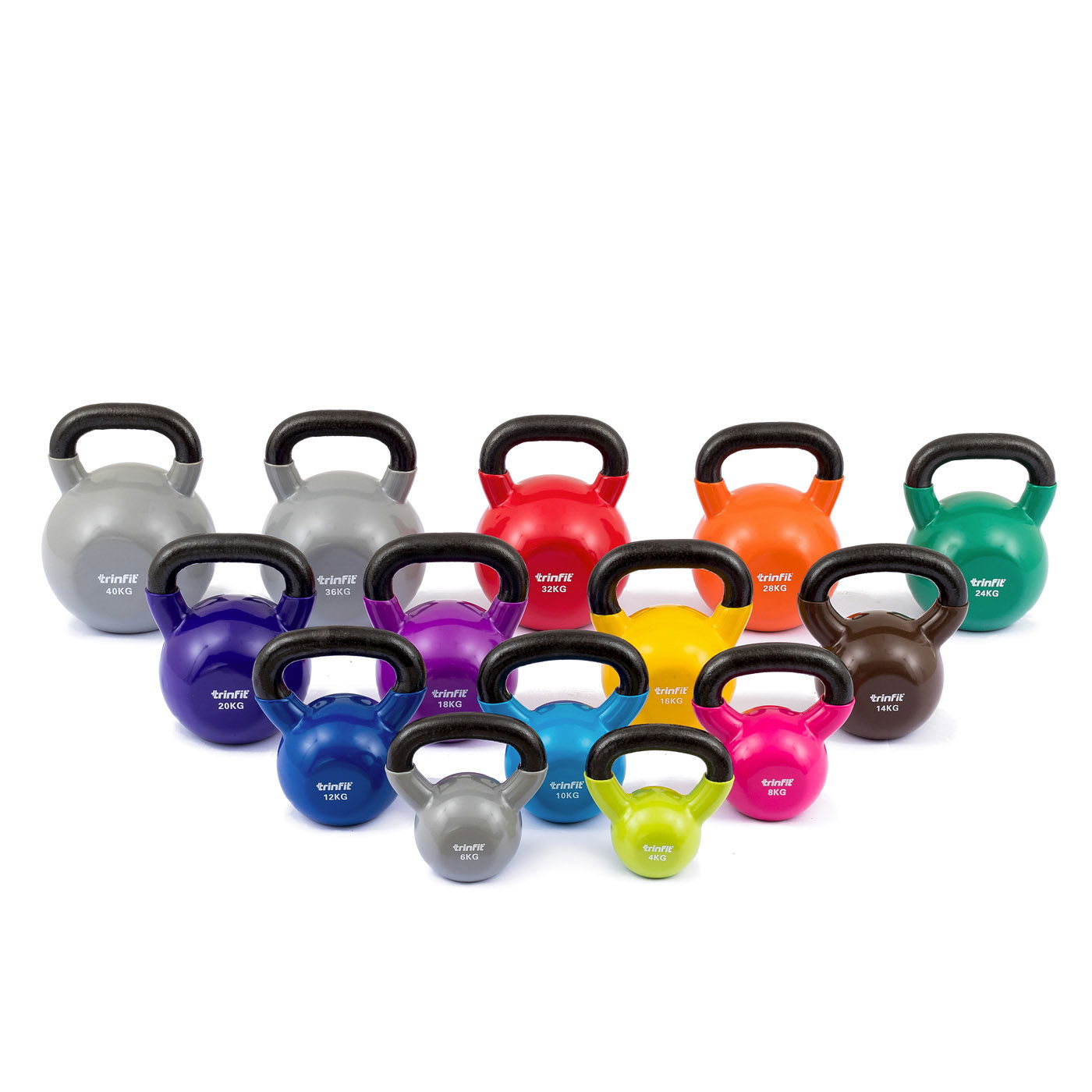 TRINFIT Kettlebell kovový vinyl varianta 24 kg TRINFIT