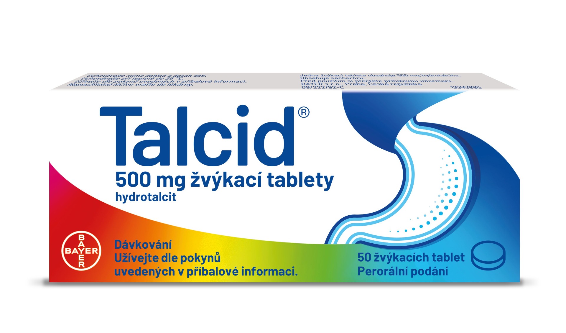 Talcid 500 mg 50 žvýkacích tablet Talcid