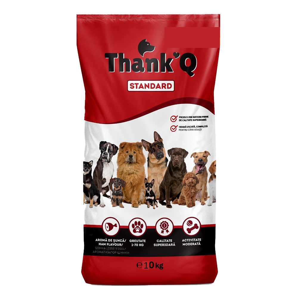 Thank'Q Šunkové granule krmivo pro psy 10 kg Thank'Q