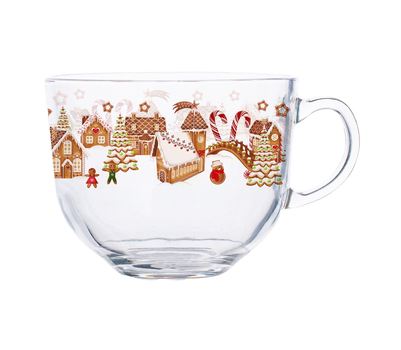 Toro Skleněný hrnek Perníková vesnička 400 ml 1 ks Toro