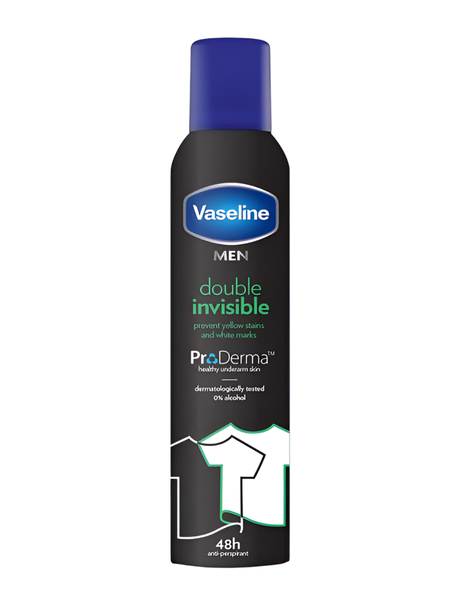 Vaseline Men Double Invisible antiperspirant ve spreji 250 ml Vaseline