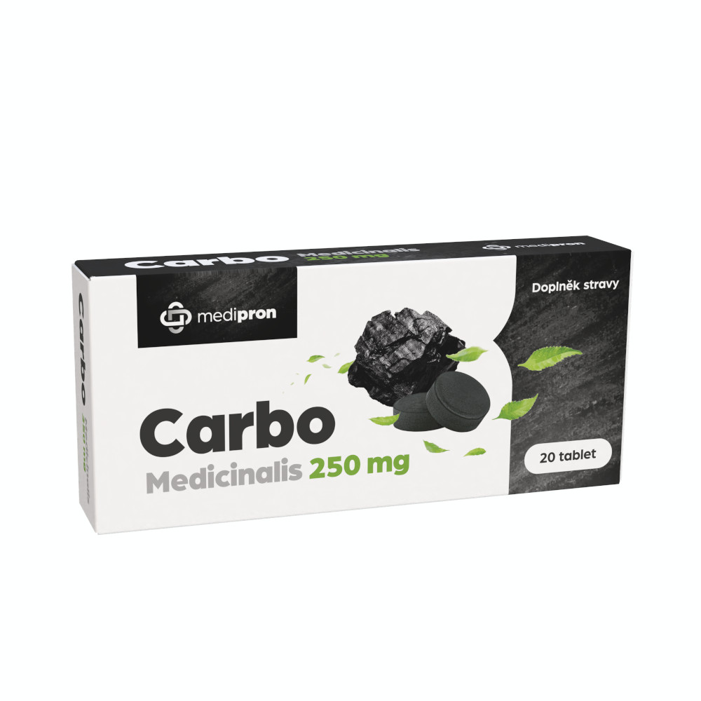 medipron Carbo Medicinalis 250 mg 20 tablet medipron